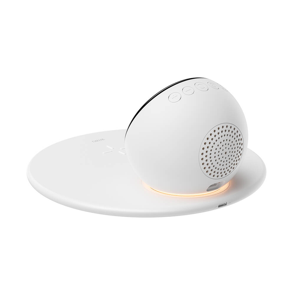 Wiwu Wi-W017 Kablosuz Şarj Standlı Çift Alarmlı Dijital Saatli Bluetooth Speaker Hoparlör - 2