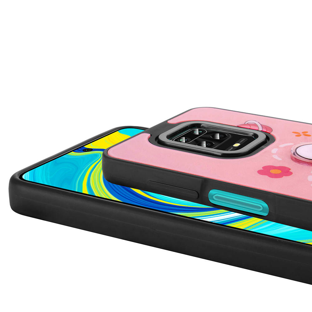 Xiaomi Redmi Note 9S Uyumlu Kılıf Parlayan Kabartmalı İkonik Figürlü Zore Amas Silikon Kapak - 4