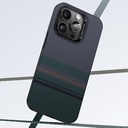 Apple iPhone 15 Pro Uyumlu Kılıf Magsafe Şarj Özellikli Karbon Fiber Tasarımlı Benks Aurora ArmorPro Kevlar Kapak - 4