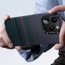 Apple iPhone 15 Pro Uyumlu Kılıf Magsafe Şarj Özellikli Karbon Fiber Tasarımlı Benks Aurora ArmorPro Kevlar Kapak - 6