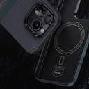 Apple iPhone 15 Pro Uyumlu Kılıf Magsafe Şarj Özellikli Karbon Fiber Tasarımlı Benks Aurora ArmorPro Kevlar Kapak - 10