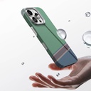 Apple iPhone 16 Pro Max Kılıf Magsafe Şarj Özellikli Karbon Fiber Tasarımlı Benks Passion Green ArmorAir Kevlar Kapak - 3