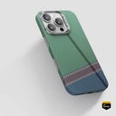 Apple iPhone 16 Pro Kılıf Magsafe Şarj Özellikli Karbon Fiber Tasarımlı Benks Passion Green ArmorAir Kevlar Kapak - 2