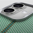 Apple iPhone 16 Kılıf Magsafe Şarj Özellikli Karbon Fiber Tasarımlı Benks Passion Green ArmorAir Kevlar Kapak - 4