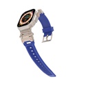 Apple Watch 42mm Uyumlu Zore KRD-108 Metal Başlıklı Silikon Kordon - 1