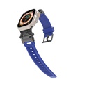 Apple Watch 42mm Uyumlu Zore KRD-108 Metal Başlıklı Silikon Kordon - 6