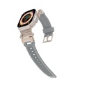Apple Watch 44mm Uyumlu Zore KRD-108 Metal Başlıklı Silikon Kordon - 8
