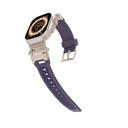 Apple Watch 44mm Uyumlu Zore KRD-108 Metal Başlıklı Silikon Kordon - 9