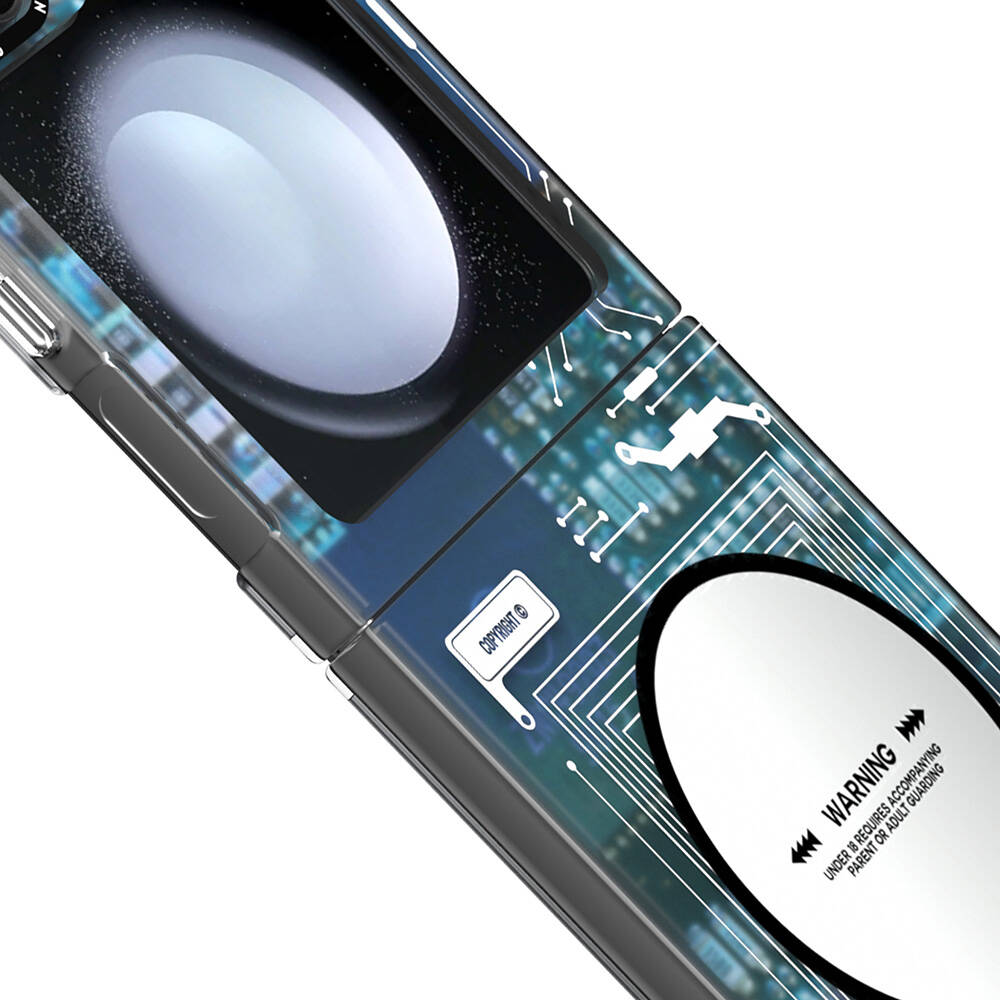 Samsung Galaxy Z Flip 6 Uyumlu Kılıf Magsafe Şarj Özellikli YoungKit Technology Serisi Kapak - 3