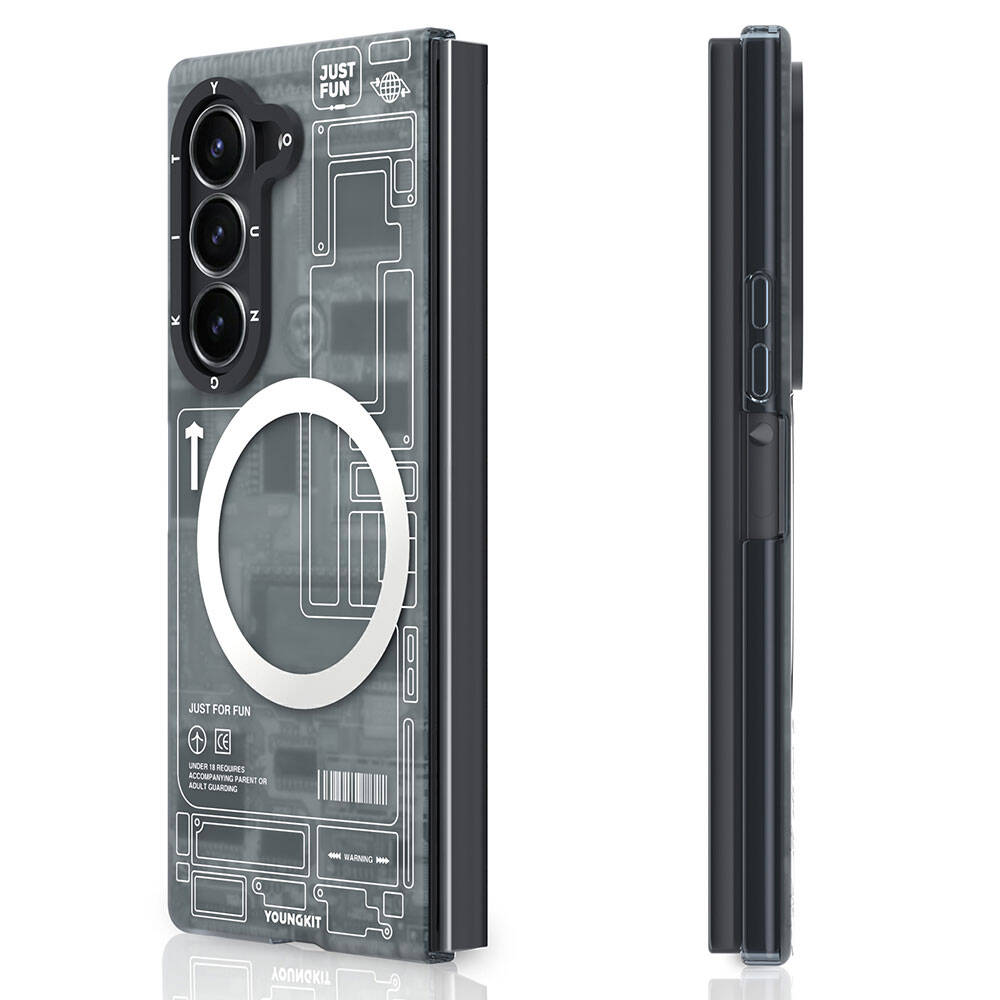 Samsung Galaxy Z Fold 6 Uyumlu Kılıf Magsafe Şarj Özellikli YoungKit Technology Serisi Kapak - 2