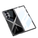 Samsung Galaxy Z Fold 6 Uyumlu Kılıf Ultra İnce Kamera Korumalı PC + Karbon Arka Yüzey Zore X-Pro Kapak - 3