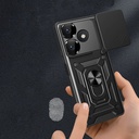 Xiaomi Redmi 13 4G Uyumlu Kılıf Magnetik Standlı Kamera Korumalı Zore Sürgülü Vega Kapak - 3