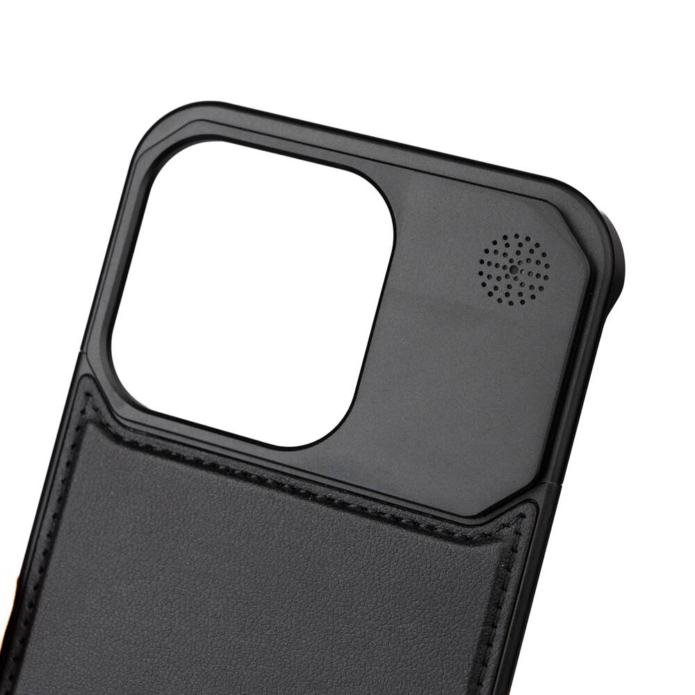 Apple iPhone 15 Pro Max Uyumlu Kılıf Magsafe Şarj Özellikli Mekanizmalı Koku Hazneli Zore Mostar Kapak - 4