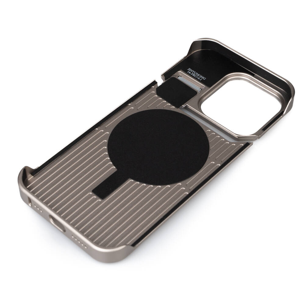 Apple iPhone 15 Pro Max Uyumlu Kılıf Magsafe Şarj Özellikli Mekanizmalı Koku Hazneli Zore Mostar Kapak - 8