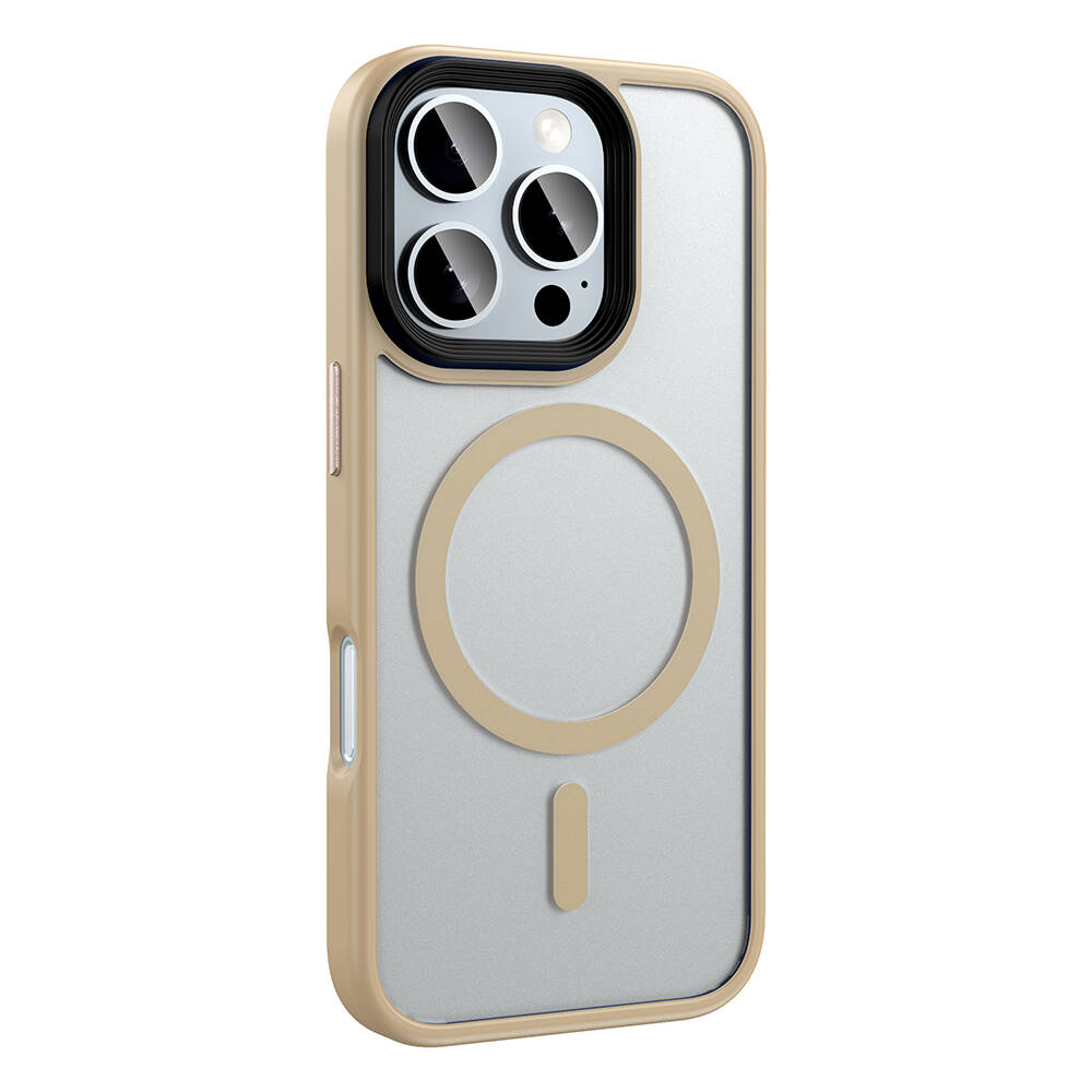 Apple iPhone 16 Pro Max Kılıf Mat Arka Yüzey Wireless Şarj Özellikli Zore Flet Magsafe Kapak - 5