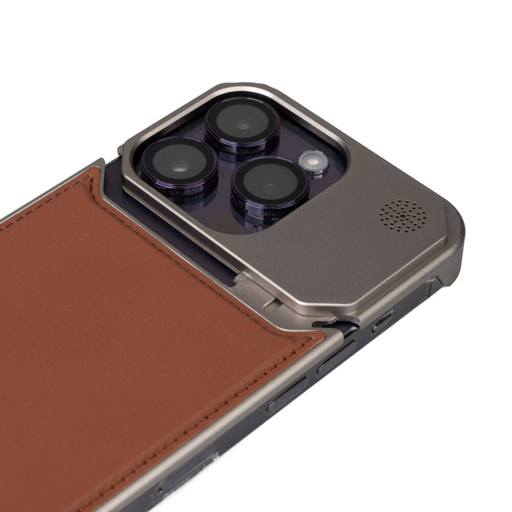 Apple iPhone 14 Pro Uyumlu Kılıf Magsafe Şarj Özellikli Mekanizmalı Koku Hazneli Zore Mostar Kapak - 7