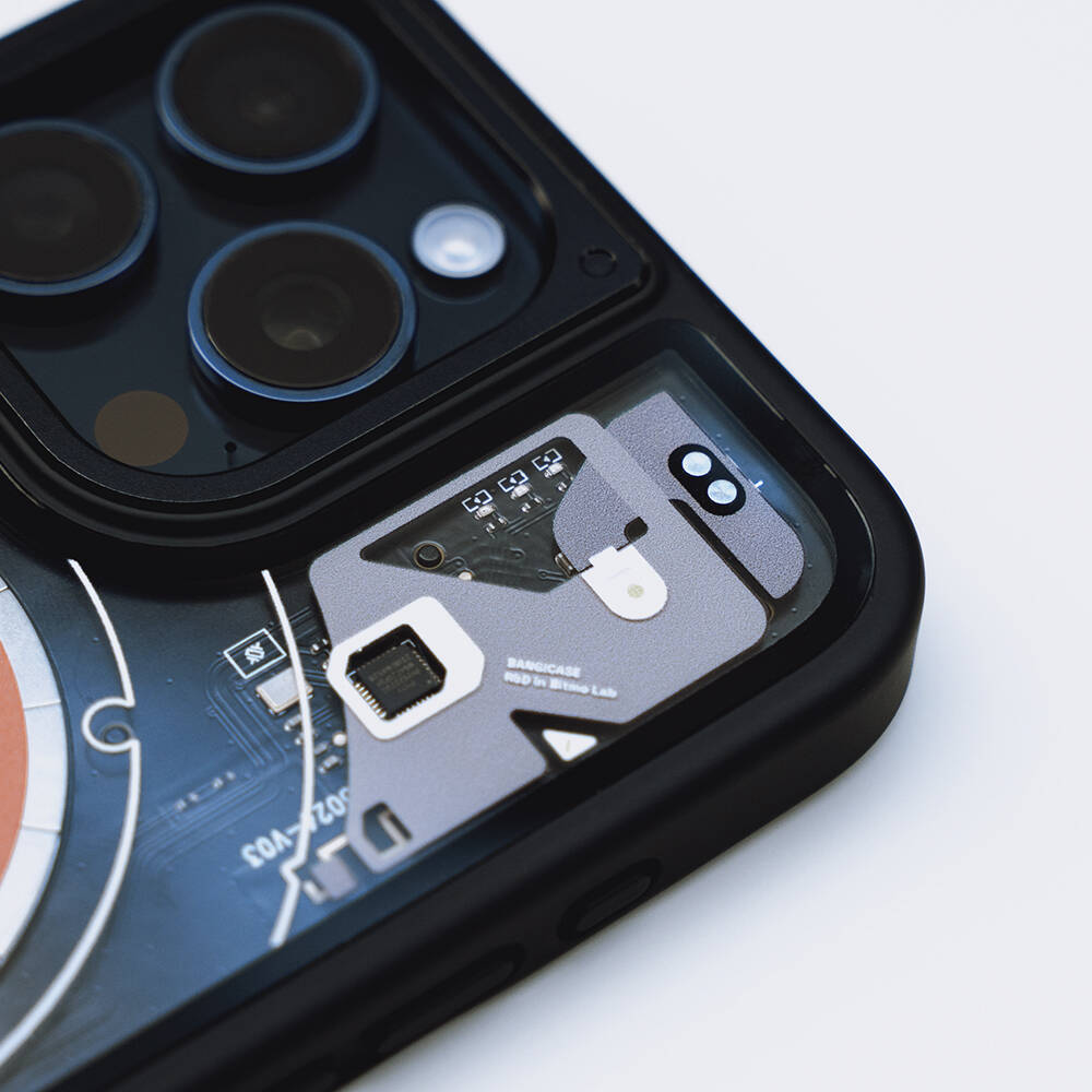 iPhone 15 Pro Max Kılıf Özelleştirilebilir 3 Fonksiyonlu Bluetooth Bağlantılı Bitmo Lab Bangcase Akıllı Magsafe Kapak - 22