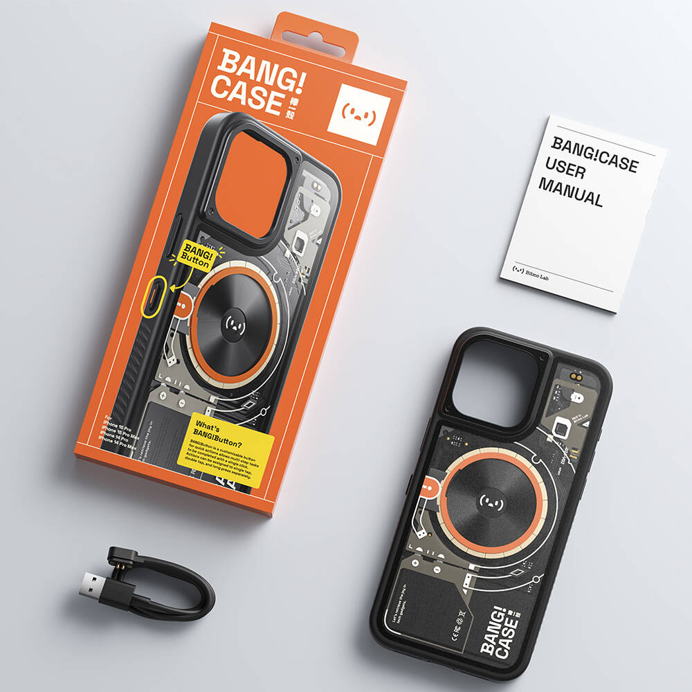 iPhone 14 Pro Max Kılıf Özelleştirilebilir 3 Fonksiyonlu Bluetooth Bağlantılı Bitmo Lab Bangcase Akıllı Magsafe Kapak - 16