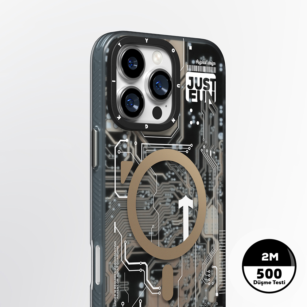 Apple iPhone 16 Pro Max Uyumlu Kılıf Magsafe Şarj Özellikli Youngkit Technology Serisi Kapak - 6