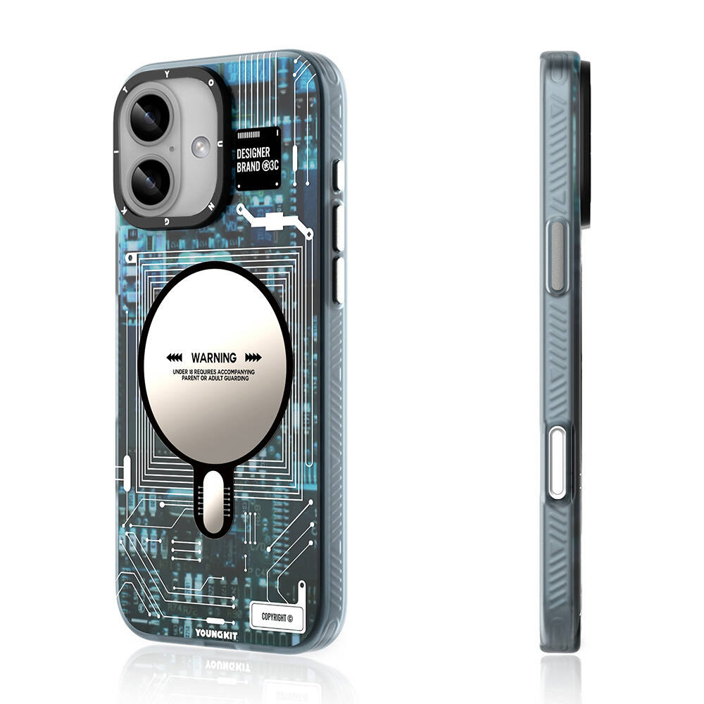 Apple iPhone 16 Plus Kılıf Magsafe Şarj Özellikli YoungKit Technology Serisi Kapak - 1