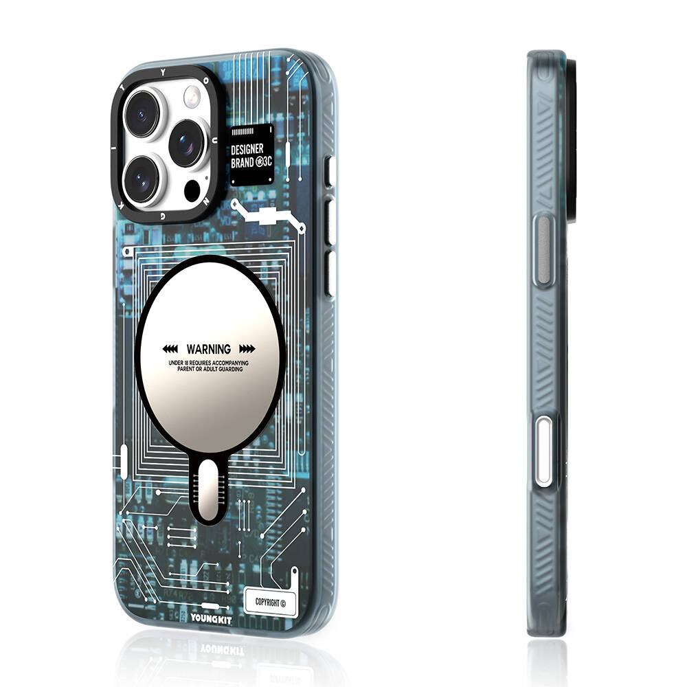 Apple iPhone 16 Pro Kılıf Magsafe Şarj Özellikli YoungKit Technology Serisi Kapak - 1
