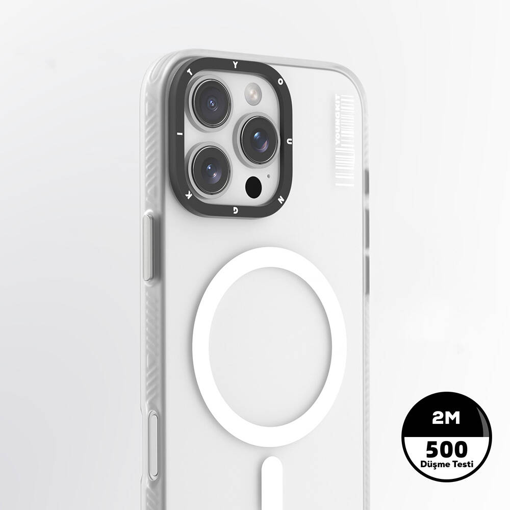 Apple iPhone 16 Pro Max Kılıf Magsafe Şarj Özellikli Youngkit Hidden Sand Serisi Kapak - 4