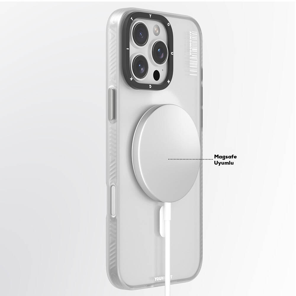 Apple iPhone 16 Pro Max Kılıf Magsafe Şarj Özellikli Youngkit Hidden Sand Serisi Kapak - 5
