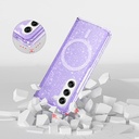 Samsung Galaxy Z Fold 6 Uyumlu Kılıf Magsafe Şarj Özellikli Parlayan Simli Saydam Renkli Zore Allstar Kapak - 11