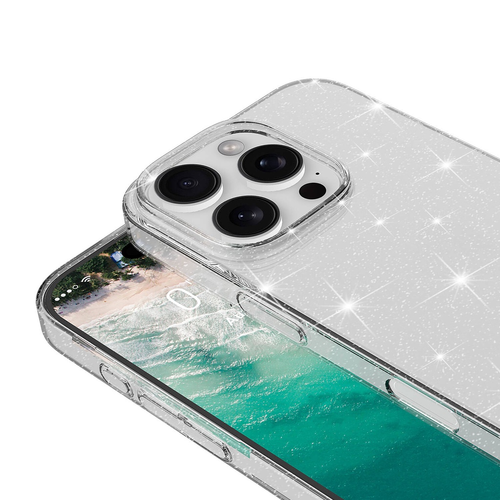 Apple iPhone 16 Pro Max Kılıf Magsafe Şarj Özellikli Parlayan Simli Şeffaf Zore Redos Kapak - 2