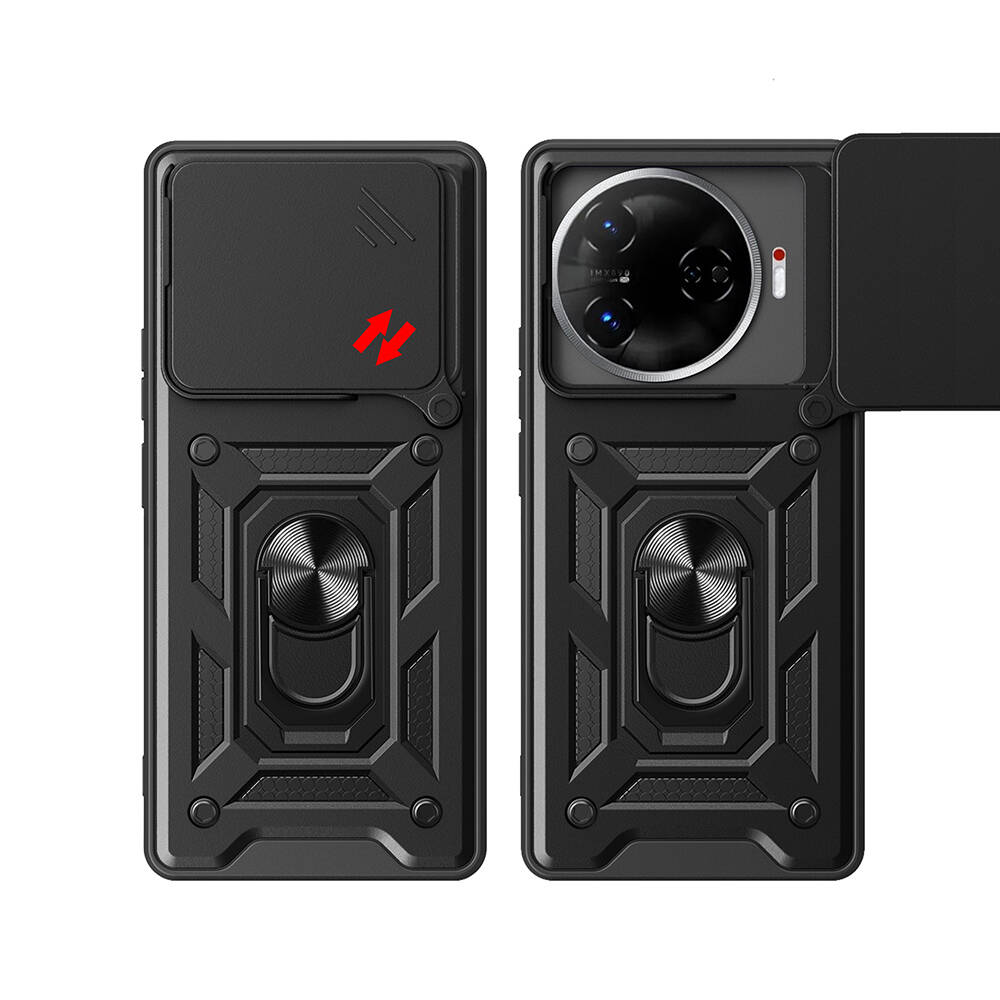 Tecno Camon 30 Pro 5G Uyumlu Kılıf Magnetik Standlı Kamera Korumalı Zore Sürgülü Vega Kapak - 8