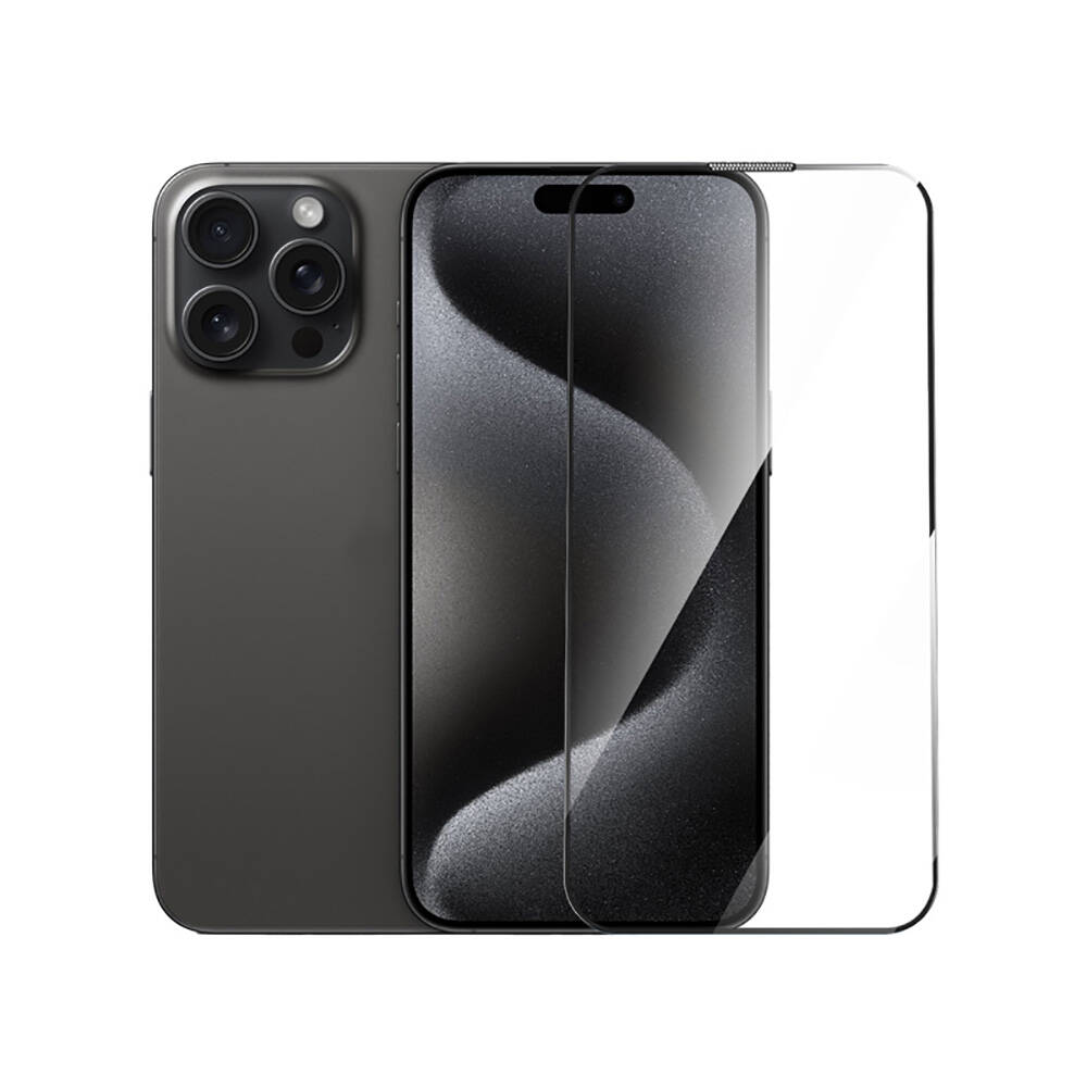 Apple iPhone 15 Uyumlu Wiwu GT-014 Polimer Oleofobik Kaplama Şeffaf Pürüzsüz Temperli Cam Ekran Koruyucu 25'li Paket - 2