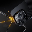 Apple iPhone 16 Kılıf Magsafe Şarj Özellikli Karbon Fiber Benks Montage Hybrid ArmorPro Kevlar Kapak - 4