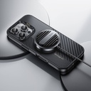 Apple iPhone 16 Plus Kılıf Magsafe Şarj Özellikli Karbon Fiber Benks Montage Hybrid ArmorPro Kevlar Kapak - 9