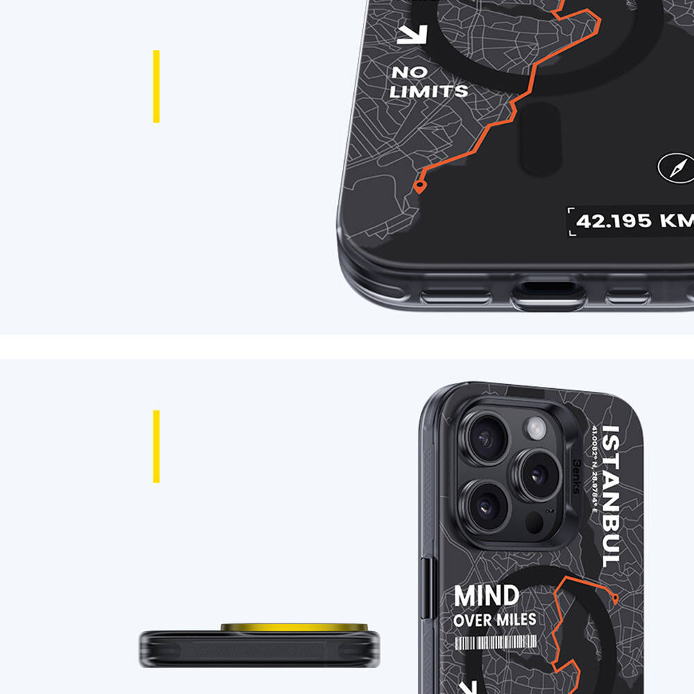 Apple iPhone 16 Pro Max Kılıf Magsafe Şarj Özellikli Benks City Serisi Kapak - 12