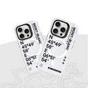 Apple iPhone 16 Pro Max Kılıf Magsafe Şarj Özellikli Koordinat Yazı Desenli Benks Summit Serisi Kapak - 3