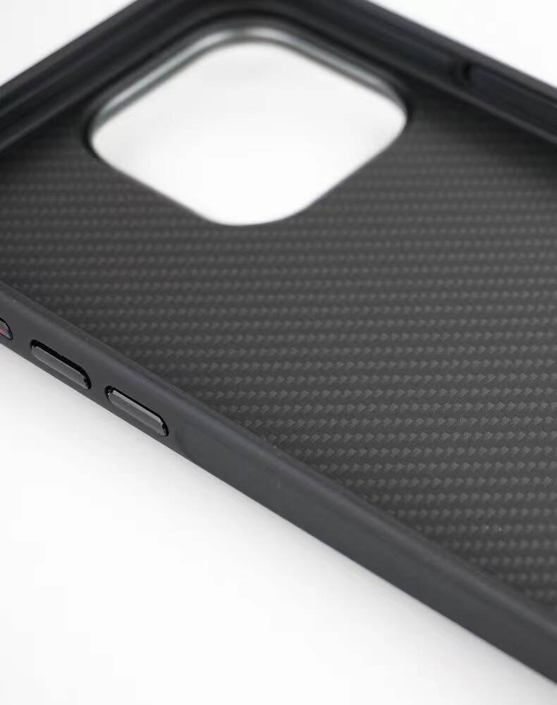 Apple Apple Apple Apple iPhone 15 Pro Max Kılıf Magsafe Şarj Özellikli Karbon Fiber Görünümlü Zore Troy Kapak - 5
