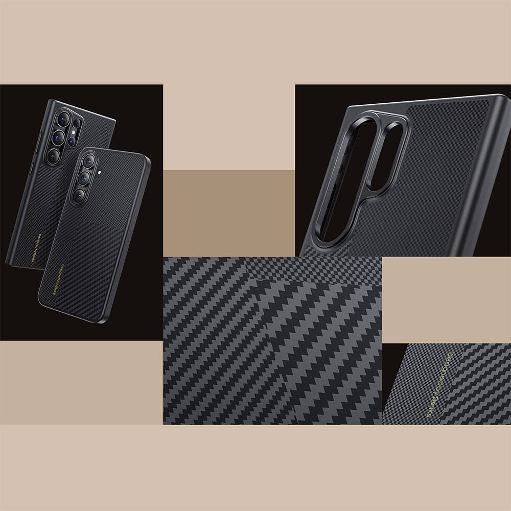 Samsung Galaxy S24 Uyumlu Kılıf Magsafe Şarj Özellikli Karbon Fiber Benks Montage Hybrid ArmorPro Kevlar Kapak - 6