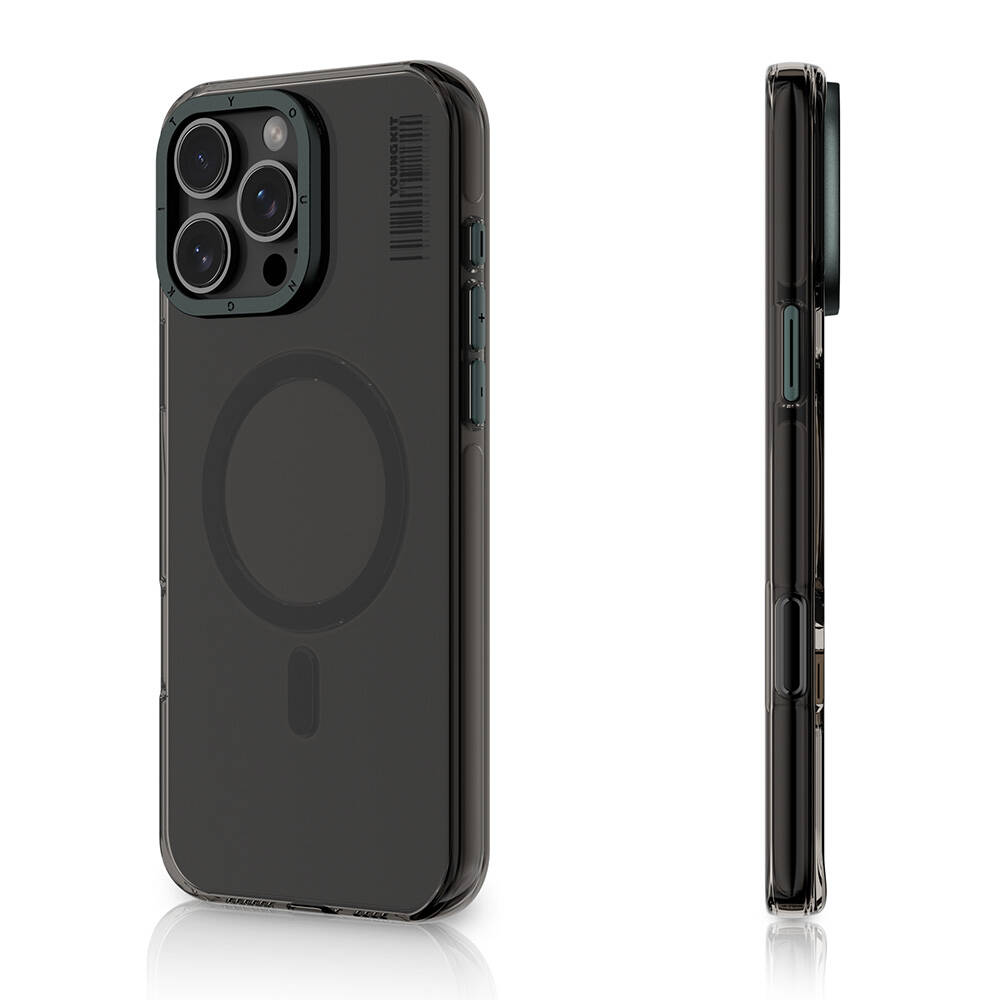 Apple iPhone 16 Pro Kılıf Magsafe Şarj Özellikli Şeffaf Youngkit Crystal Shield Serisi Kapak - 2