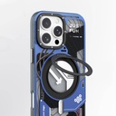 Apple iPhone 16 Pro Kılıf Magsafe Şarj Özellikli YoungKit 360° Standlı Starship Serisi Kapak - 3