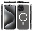 Apple iPhone 16 Pro Max Kılıf Magsafe Şarj Özellikli Şeffaf Sert PC Zore Embos Kapak - 5