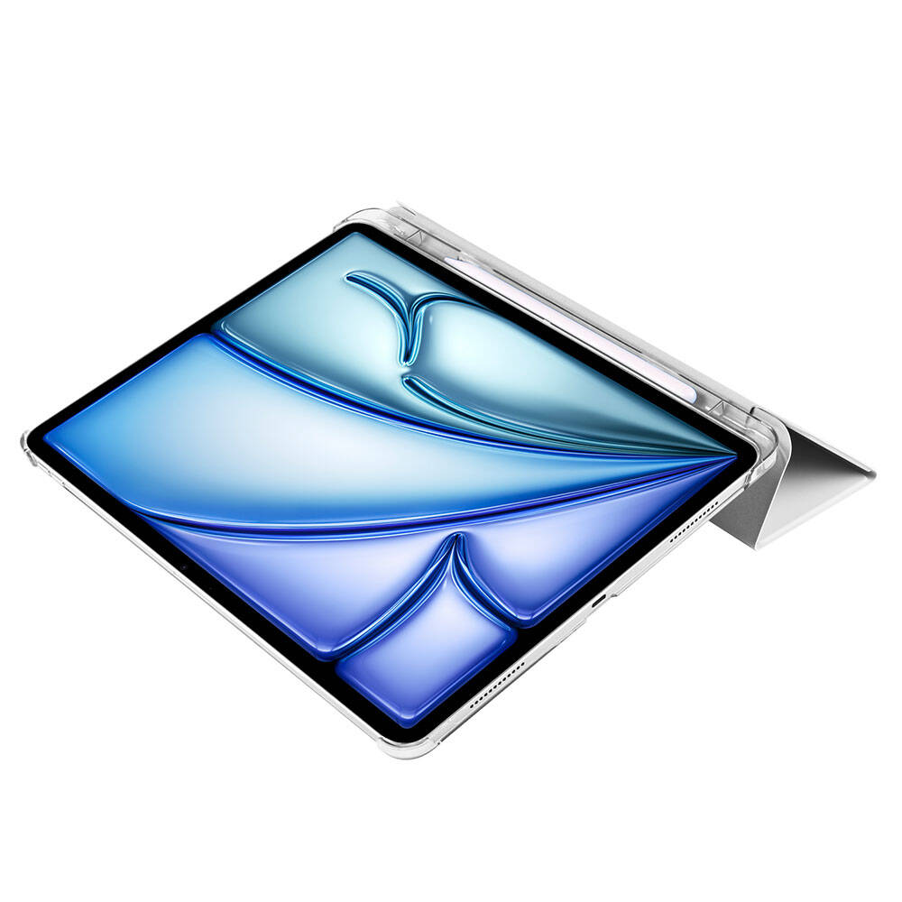 Apple iPad Pro 12.9 2022 M2 Uyumlu Zore Smart Cover Kalem Bölmeli Standlı 1-1 Kılıf - 8