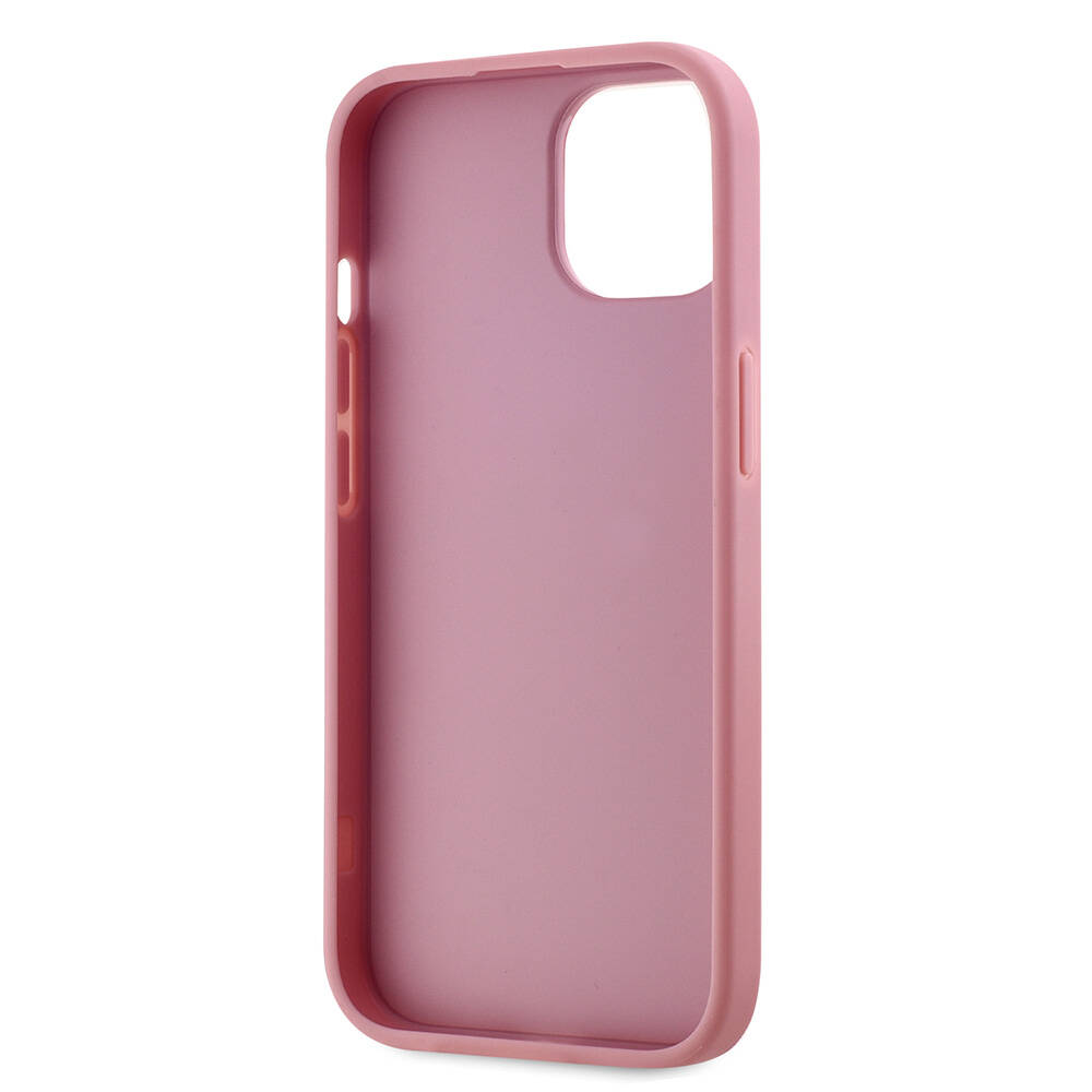 Apple iPhone 15 Uyumlu Kılıf Karl Lagerfeld Orjinal Lisanslı 3D KL Yazılı Tüylü Arka Yüzey Saffiano Rhinestones Kapak - 6