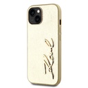 Apple iPhone 15 Uyumlu Kılıf Karl Lagerfeld Orjinal Lisanslı 3D KL Yazılı Tüylü Arka Yüzey Saffiano Rhinestones Kapak - 8