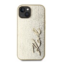 Apple iPhone 15 Uyumlu Kılıf Karl Lagerfeld Orjinal Lisanslı 3D KL Yazılı Tüylü Arka Yüzey Saffiano Rhinestones Kapak - 9