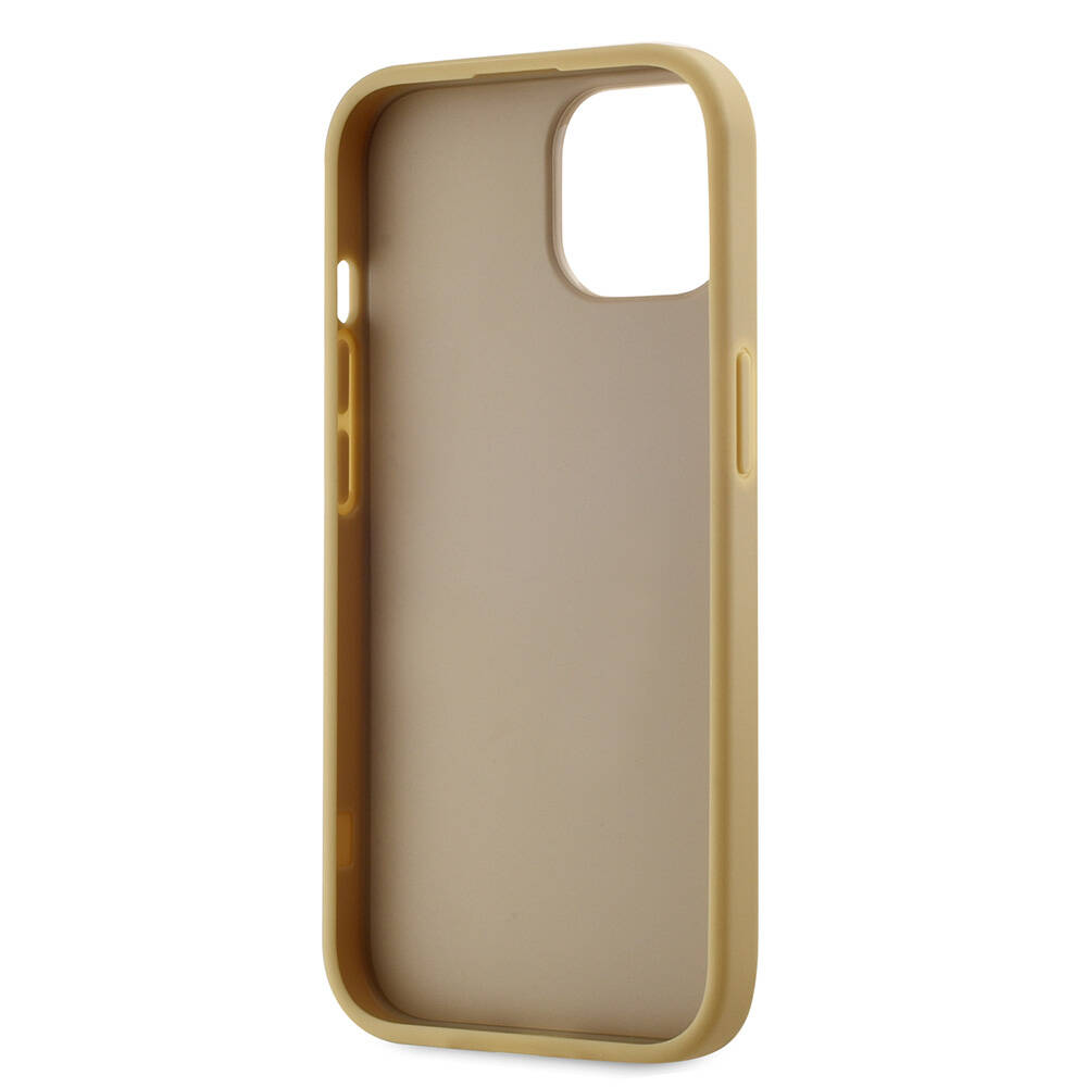 Apple iPhone 15 Uyumlu Kılıf Karl Lagerfeld Orjinal Lisanslı 3D KL Yazılı Tüylü Arka Yüzey Saffiano Rhinestones Kapak - 13