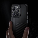 Apple iPhone 16 Pro Kılıf Magsafe Şarj Özellikli Karbon Fiber Benks Montage Hybrid ArmorPro Kevlar Kapak - 8