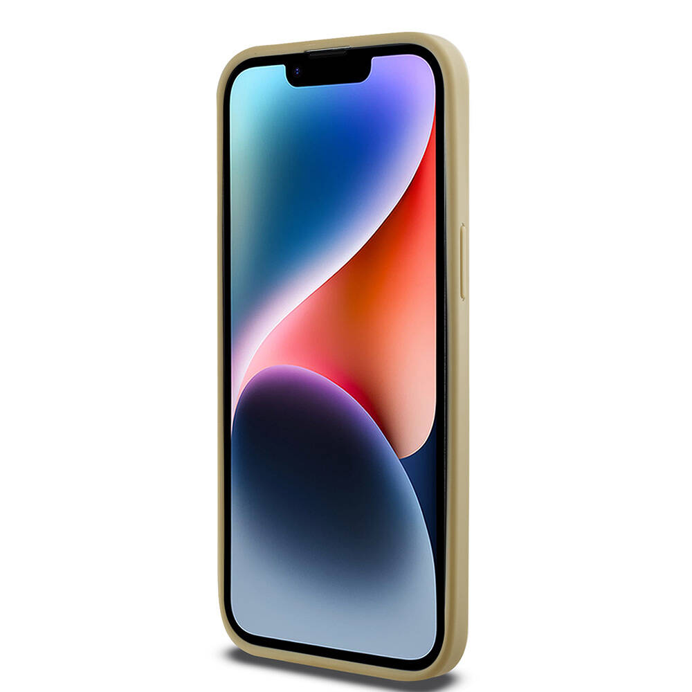 Apple iPhone 14 Pro Max Uyumlu Kılıf Karl Lagerfeld Orjinal Lisanslı 3D KL Yazılı Tüylü Arka Yüzey Saffiano Rhinestones Kapak - 4