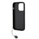 Apple iPhone 14 Pro Max Uyumlu Kılıf Karl Lagerfeld Orjinal Lisanslı Anahtarlıklı Taşlı KL Yazılı Saffiano Rhinestones Kapak - 4