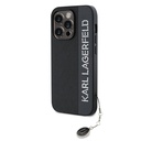 Apple iPhone 14 Pro Max Uyumlu Kılıf Karl Lagerfeld Orjinal Lisanslı Anahtarlıklı Taşlı KL Yazılı Saffiano Rhinestones Kapak - 6