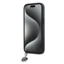 Apple iPhone 15 Uyumlu Kılıf Karl Lagerfeld Orjinal Lisanslı Anahtarlıklı Taşlı KL Yazılı Saffiano Rhinestones Kapak - 4